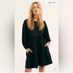 Free People Get Obsessed Babydoll Dress in Black